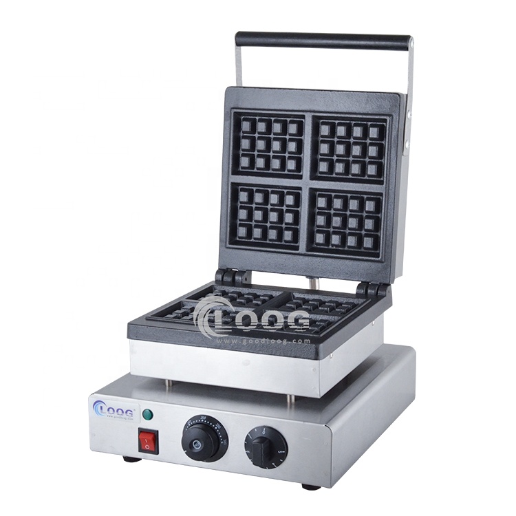 Waffle Iron Belgian - Professional Commercial Belgian Waffle Maker Non-Stick