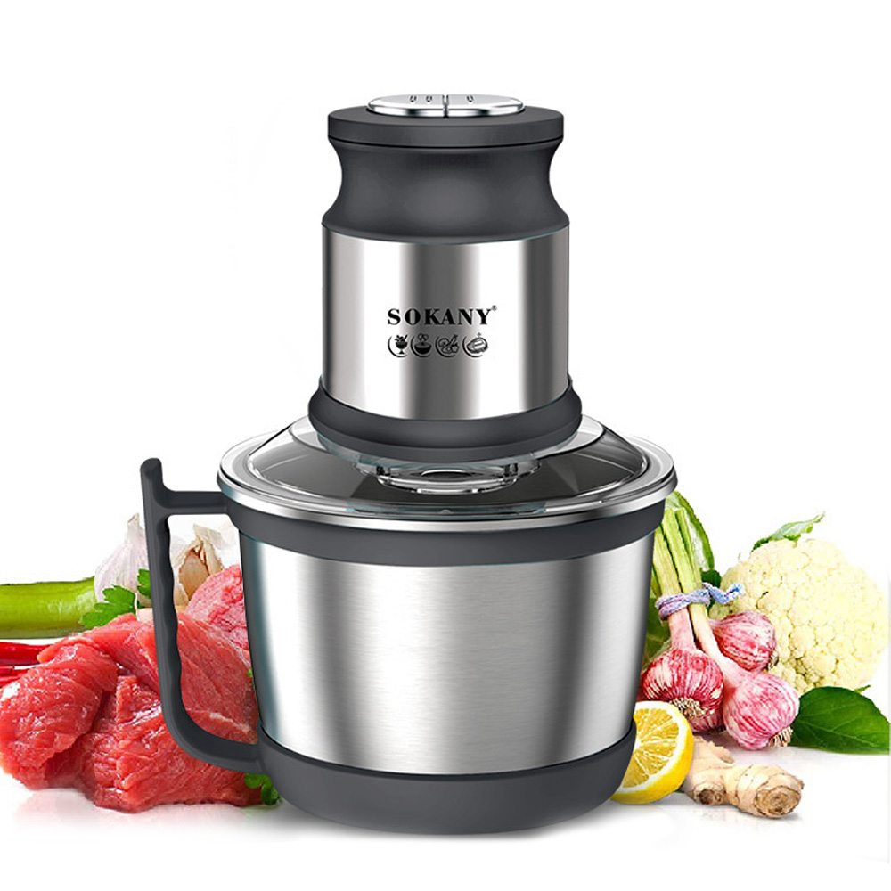 Food Processor Large - Electric 3L multi-functional stainless steel body