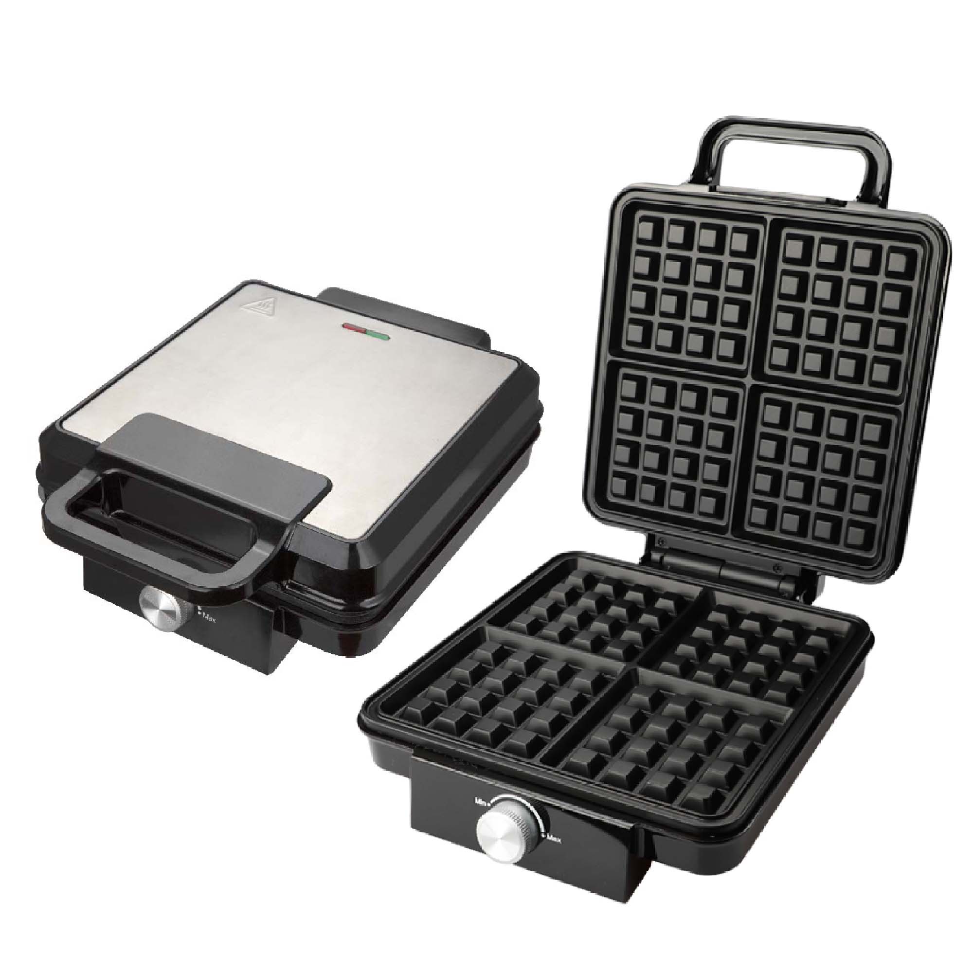 Stainless Steel 4 Slice Large  - Waffle Iron Belgian 评论和价格