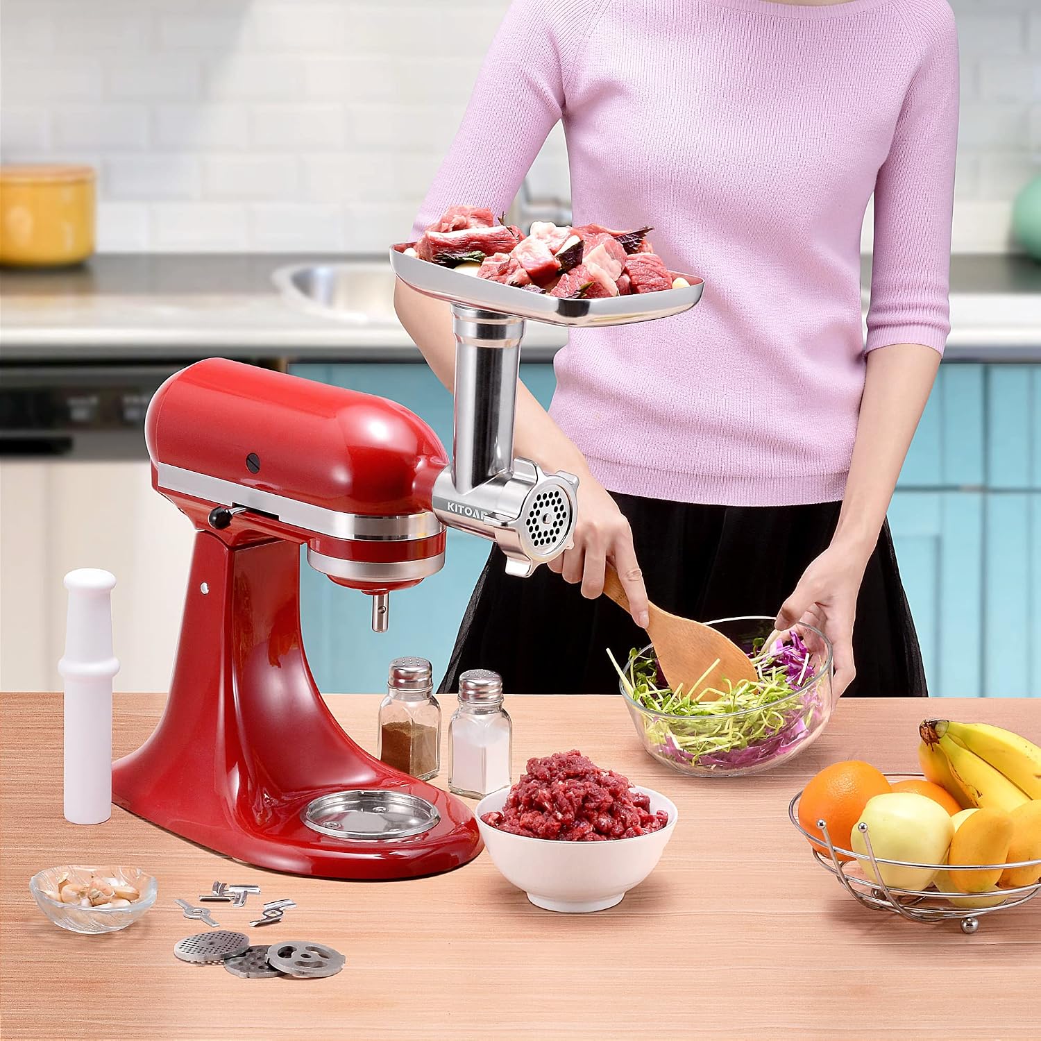 Stainless Steel Meat Grinder A - Meat Grinder Attachment 评论和价格
