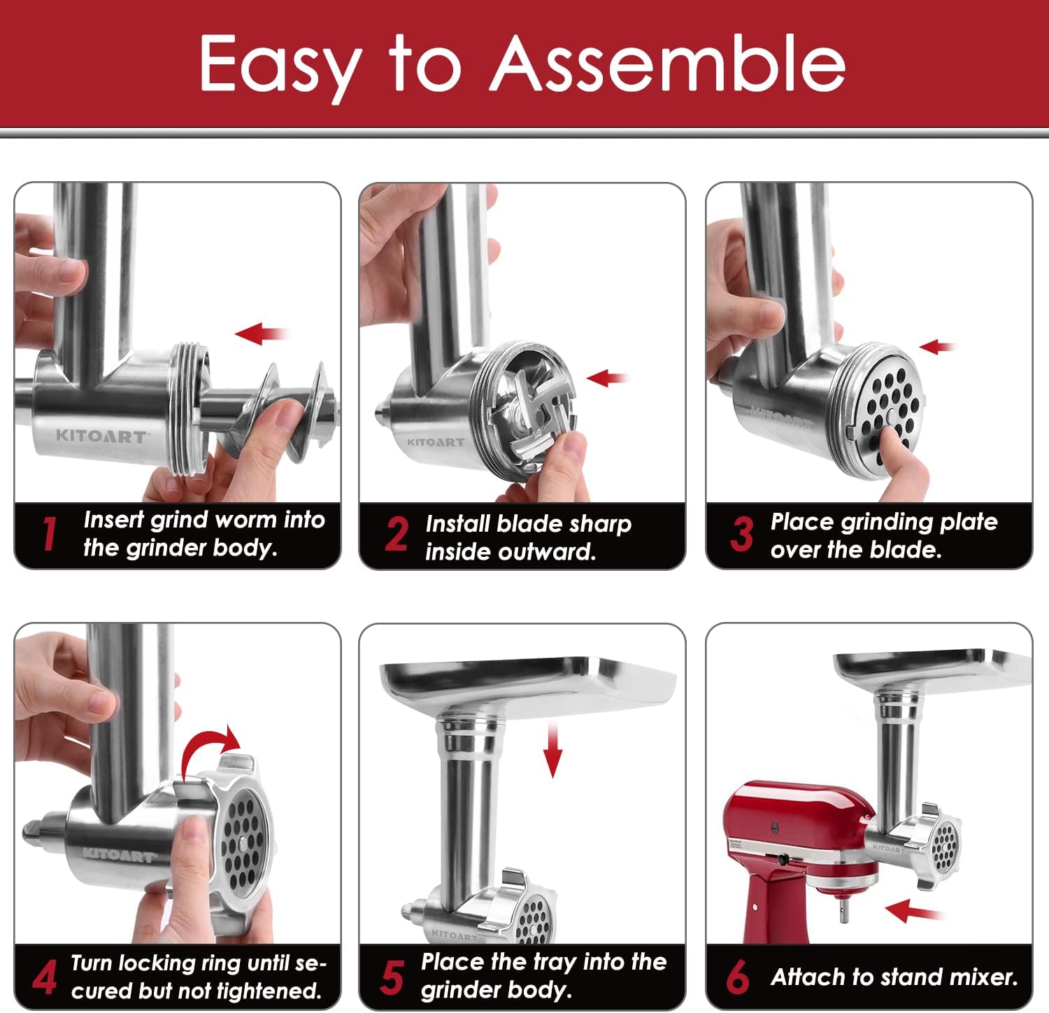 Stainless Steel Meat Grinder A - Meat Grinder Attachment 评论和价格