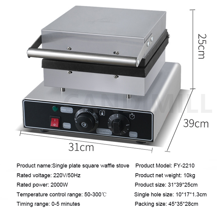 Non-Stick Waffle Maker Square  - Waffle Iron Belgian 评论和价格