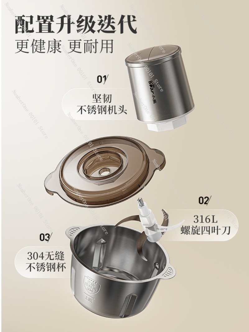 Stainless Steel Meat Grinder H - Food Processor Large 评论和价格