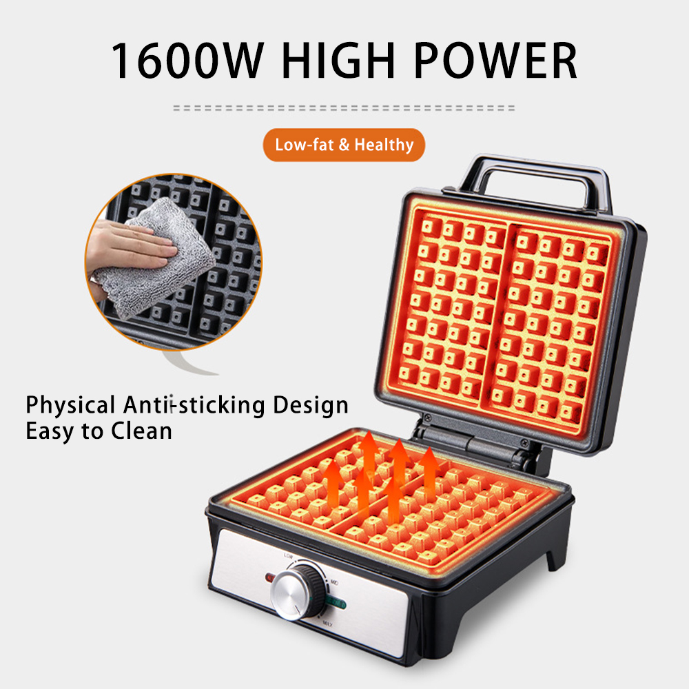 Waffles Maker 2 Slices Adjusta - Waffle Iron Belgian 评论和价格