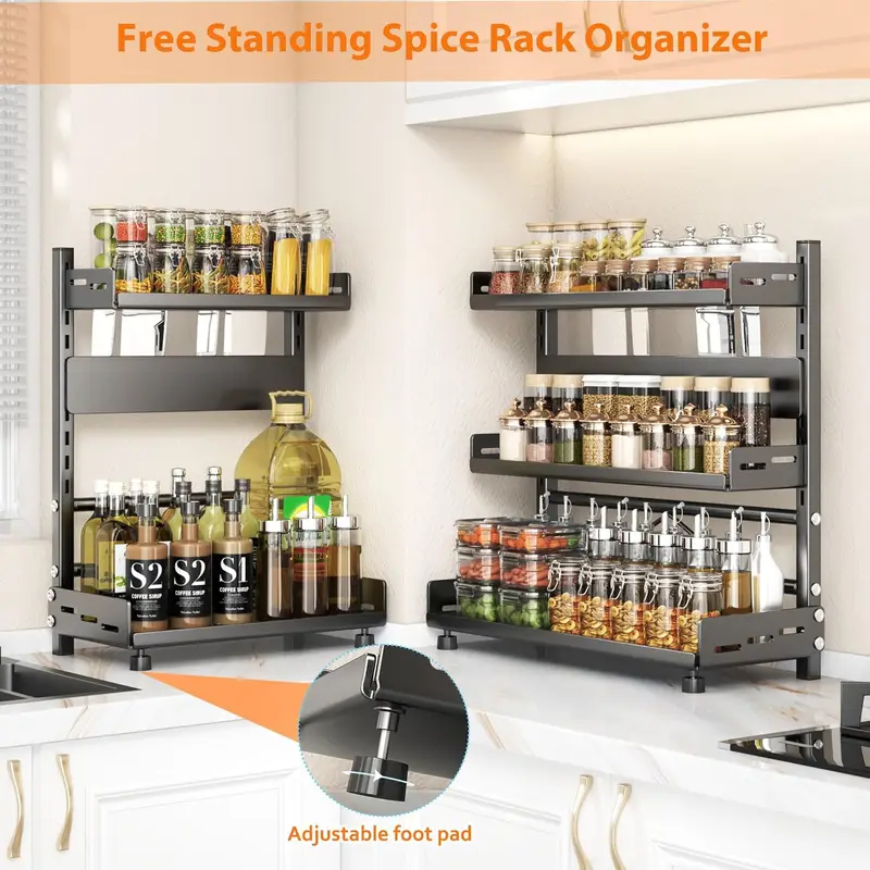3 Tier Spice Storage Rack for  - Kitchen Appliances Cabinet 评论和价格