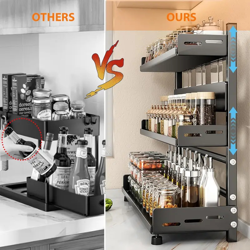 3 Tier Spice Storage Rack for  - Kitchen Appliances Cabinet 评论和价格