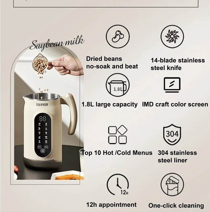 1.8L Soymilk Maker Electric Ju - Soy Milk Maker 评论和价格