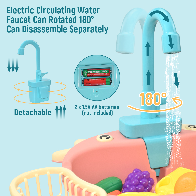Kids Kitchen Sink Toys Simulat - Kitchen Appliances For Kids 评论和价格