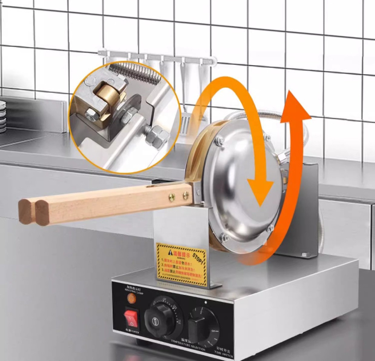 Commercial Heart Shape Belgian - Waffle Iron Belgian 评论和价格